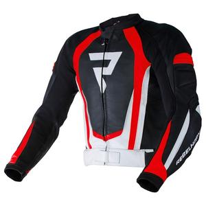Bunda na motorku Rebelhorn Piston II PRO černo-bílo-fluo červená výprodej