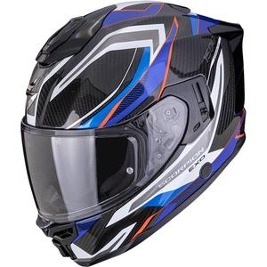 Integrální helma na motorku Scorpion EXO-1500 Carbon Air Hydro černo-bílo-modrá