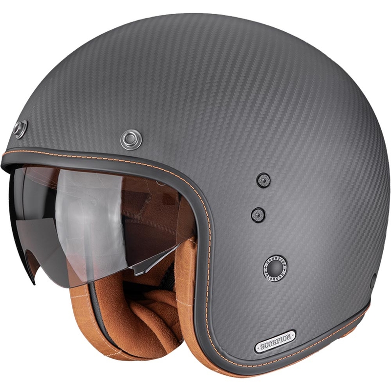 Otevřená helma na motorku Scorpion Belfast II Carbon Solid matná černá