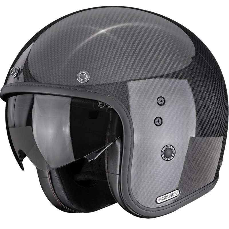 Otevřená helma na motorku Scorpion Belfast II Carbon Solid černá