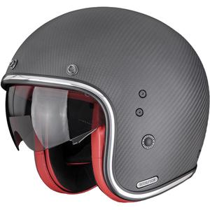 Otevřená helma na motorku Scorpion Belfast II Carbon Solid matná černo-červená