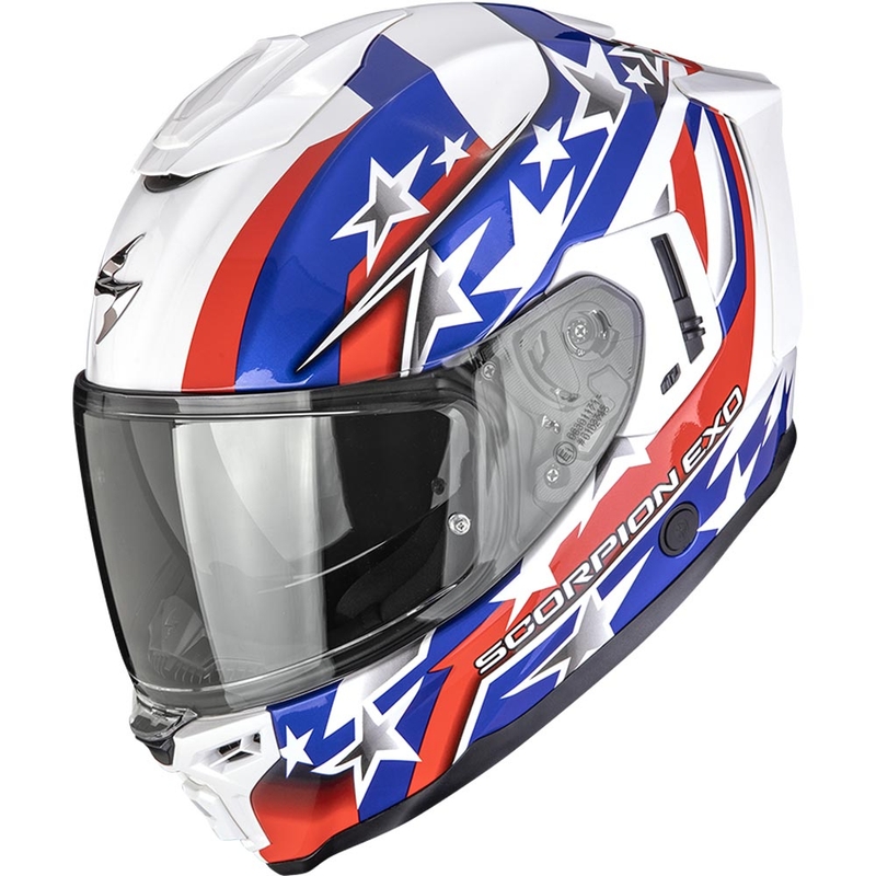 Integrální helma na motorku Scorpion EXO-1500 Air Etoile bílo-modro-červená