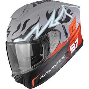 Integrální helma na motorku Scorpion EXO-530 Air JSK 97 matná šedo-červená