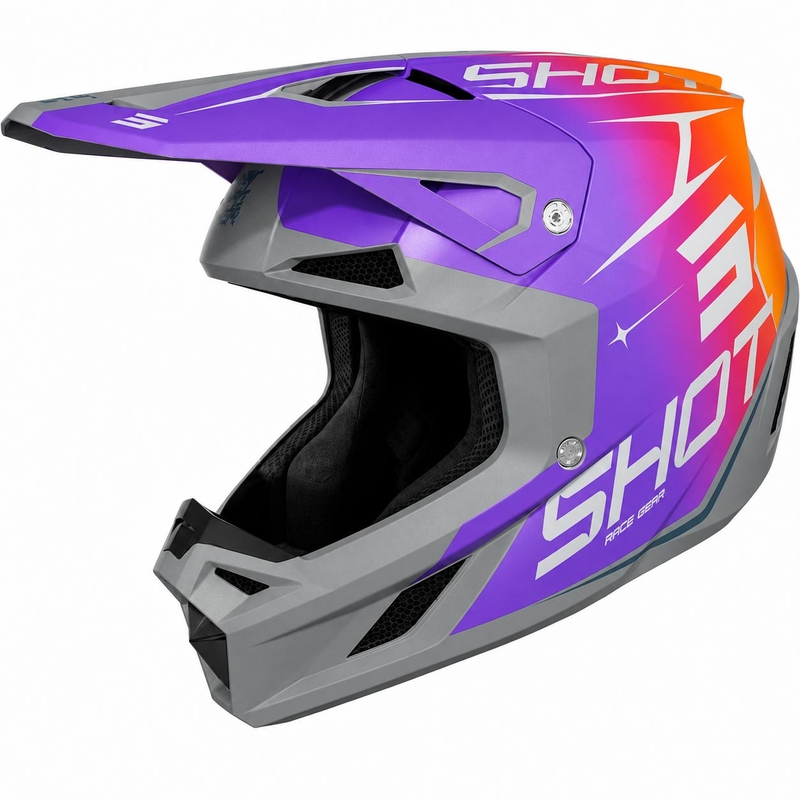 Motokrosová helma Shot Speed Side matná fialová
