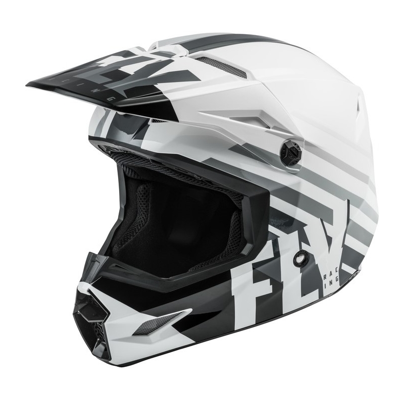 Motokrosová přilba FLY Racing Kinetic K120 bílo-černo-šedá