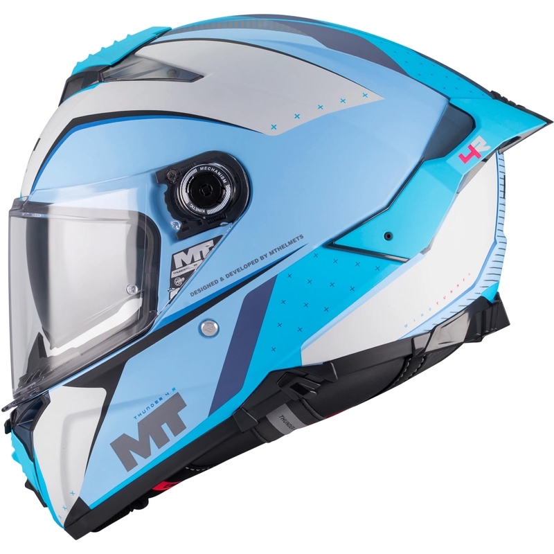 Integrální helma na motorku MT Thunder 4 R SV Wind Tunnel C7 matná modro-šedá