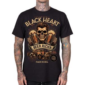 Tričko Black Heart Beer Rider černé