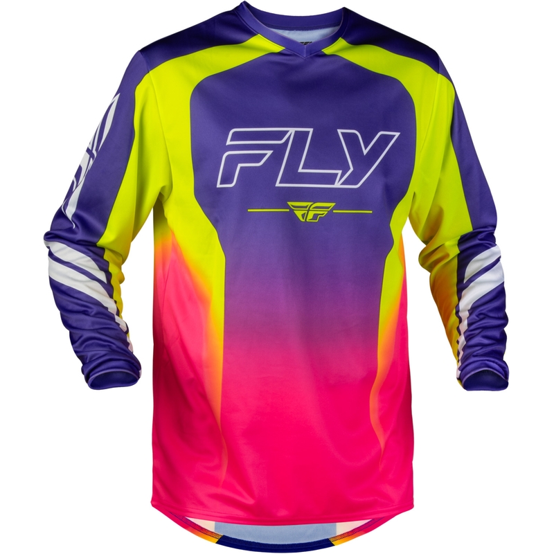 Motokrosový dres FLY Racing F-16 Raze fialovo-červeno-žlutý