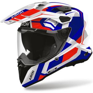 Enduro helma na motorku Airoh Commander 2 Polar modro-červená