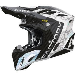 Motokrosová helma na motorku Airoh Aviator Factory Bitmap Carbon šedá