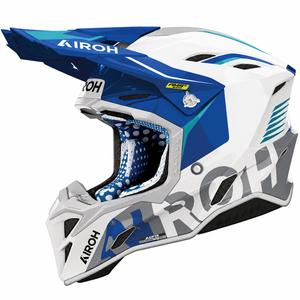 Motokrosová helma na motorku Airoh Aviator Factory Blame modrá