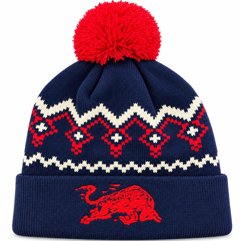 Zimní čepice Red Bull Winter Beanie tmavě modro-červená