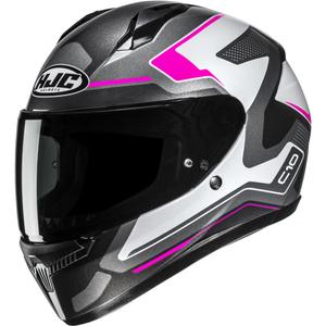 Integrální helma na motorku HJC C10 Cric MC8 černo-bílo-růžovo-šedá
