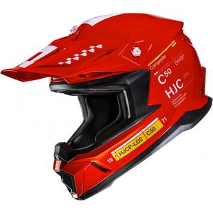 Motokrosová helma HJC C50 Tagg MC1 červená