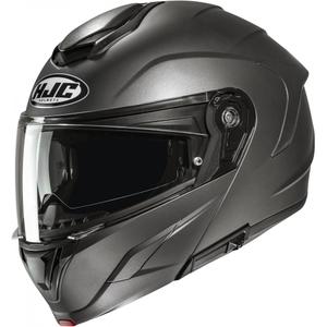 Výklopná helma na motorku HJC C92 Solid polomatná titanová