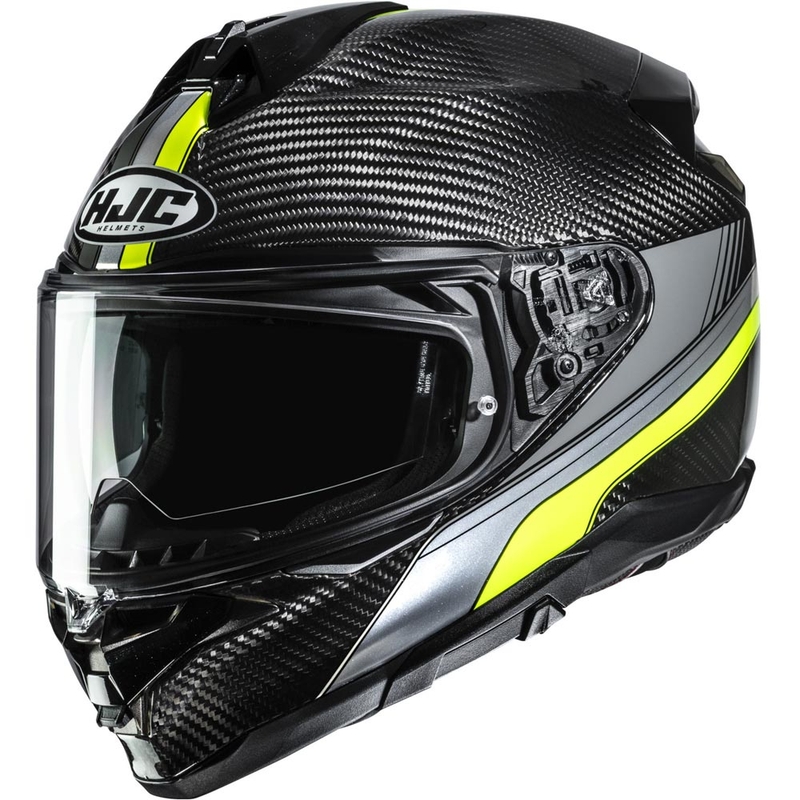 Integrální helma na motorku HJC F72 Carbon Eos MC3H černo-fluo žlutá