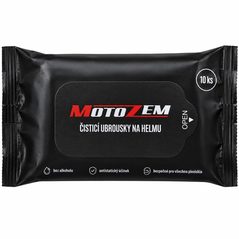 Čisticí ubrousky na helmu MotoZem 10 ks