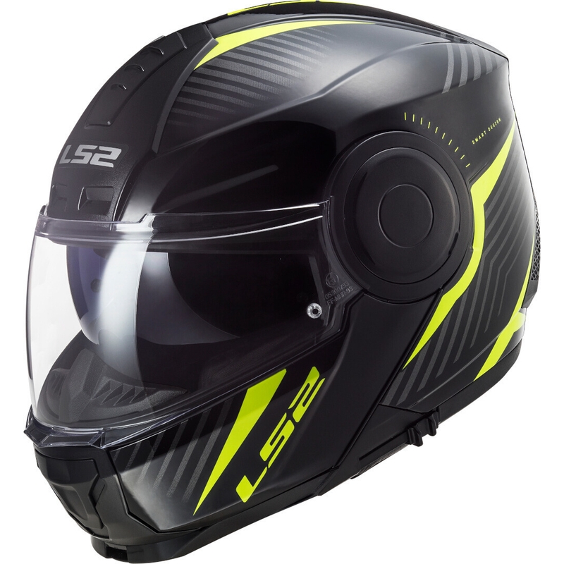 Vyklápěcí přilba na motorku LS2 FF902 Scope Skid černo-fluo žlutá