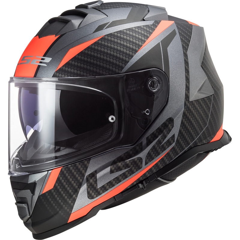 Integrální přilba na motorku LS2 FF800 Storm Racer titanovo-fluo oranžová