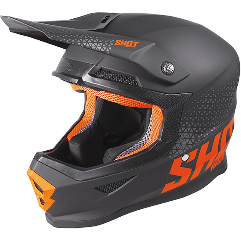 Motokrosová přilba Shot Furious Raw černo-fluo oranžová