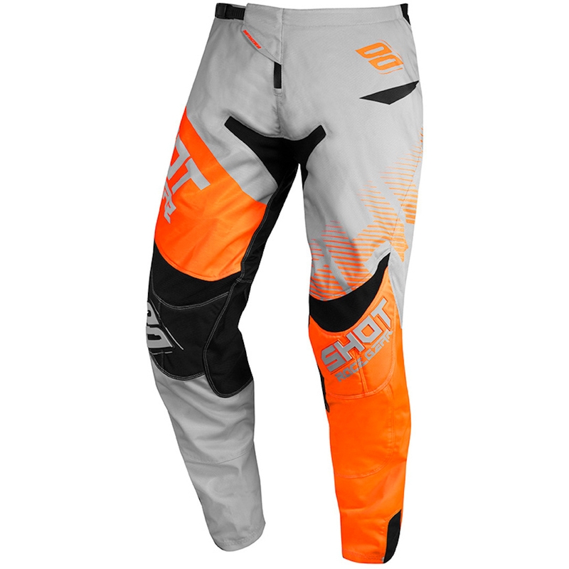 Motokrosové kalhoty Shot Contact Trust šedo-černo-fluo oranžové výprodej