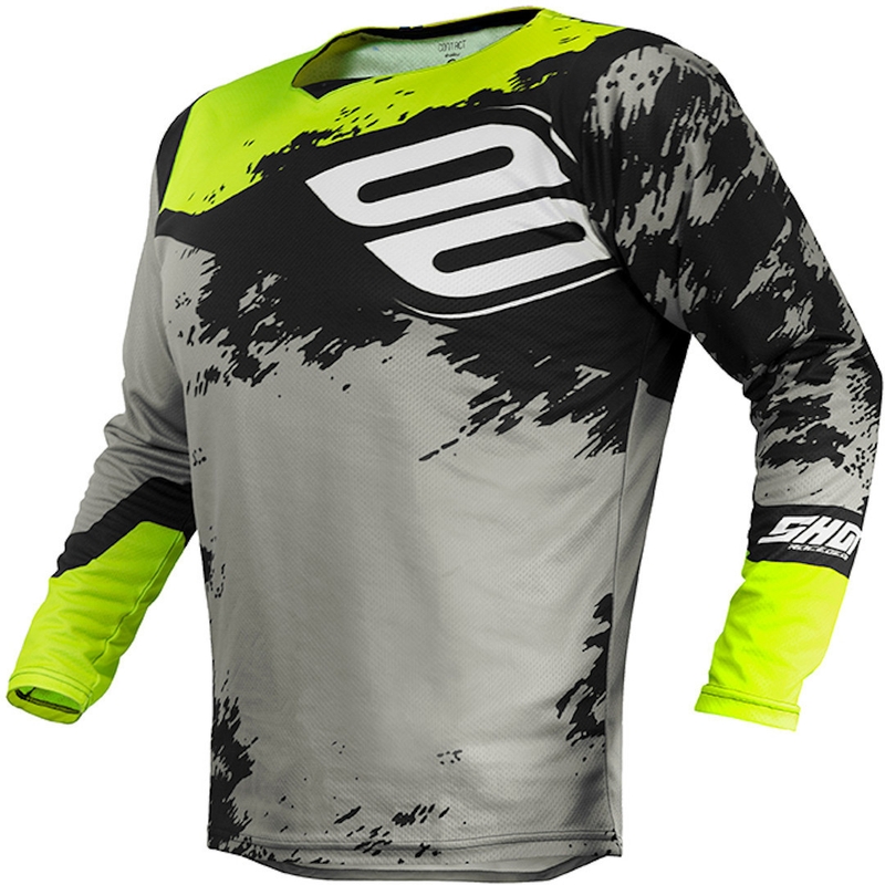 Motokrosový dres Shot Contact Shadow šedo-černo-fluo žlutý výprodej
