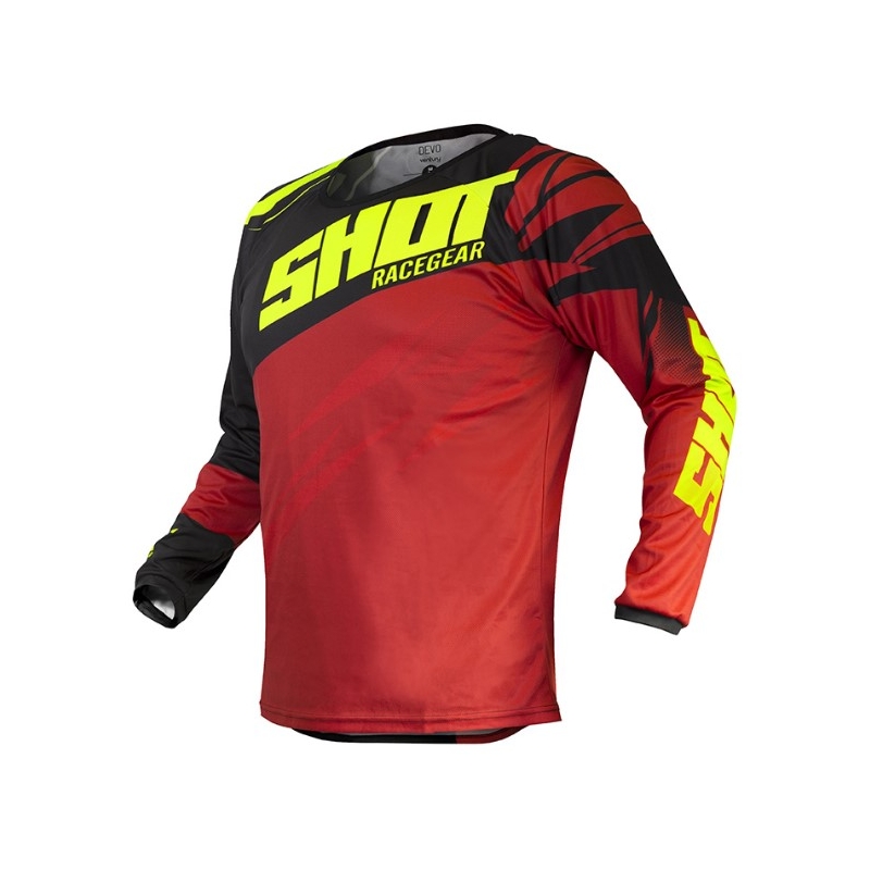 Motokrosový dres Shot Devo Ventury červeno-černo-fluo žlutý výprodej