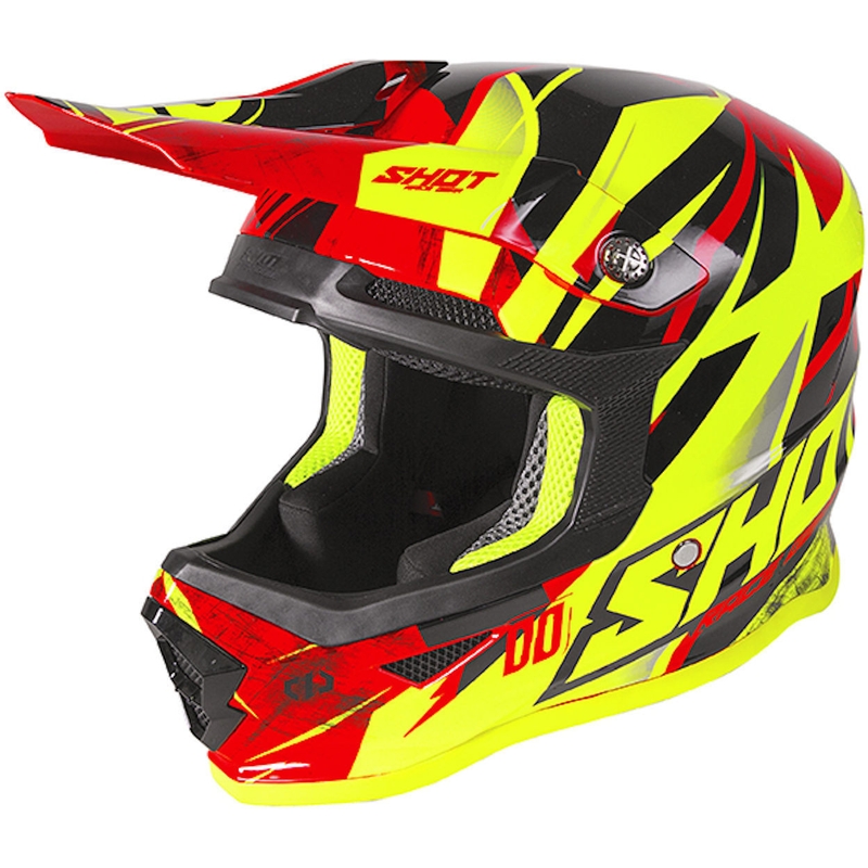 Dětská motokrosová přilba Shot Furious Ventury černo-červeno-fluo žlutá výprodej