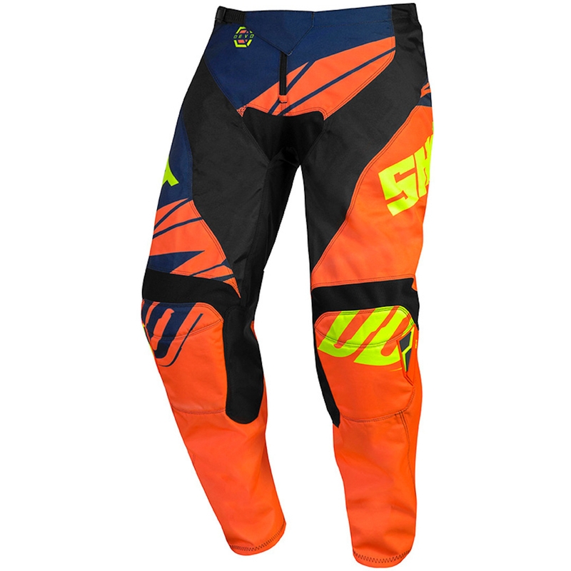 Dětské motokrosové kalhoty Shot Devo Ventury oranžovo-modro-fluo žluté