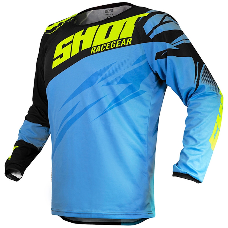 Dětský motokrosový dres Shot Devo Ventury modro-černo-fluo žlutý