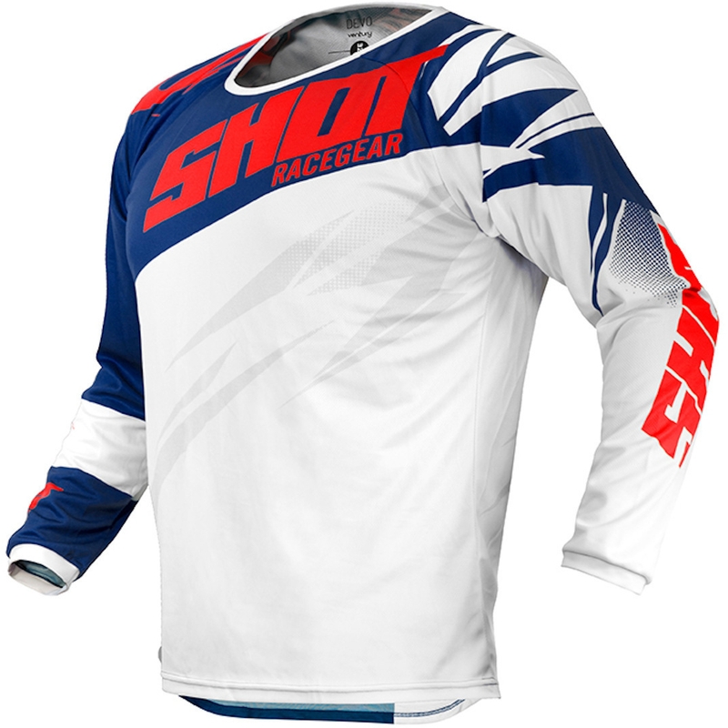 Dětský motokrosový dres Shot Devo Ventury modro-červeno-bílý výprodej