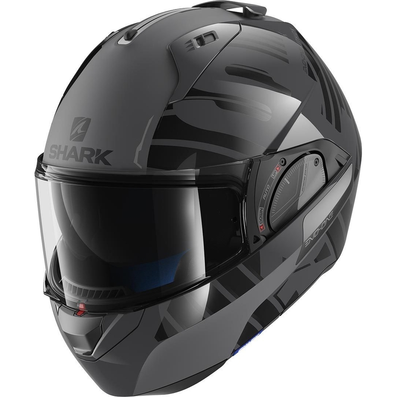 Překlápěcí přilba SHARK EVO-ONE 2 Lithion Dual černo-šedá