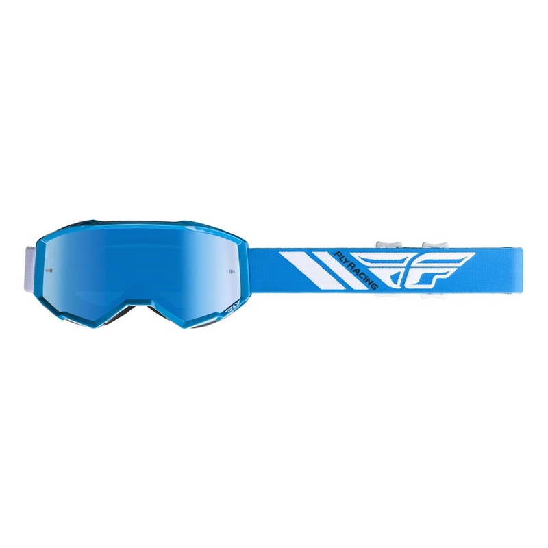 Motokrosové brýle FLY Racing Zone 2019 modro-bílé (modré chrom plexi) výprodej