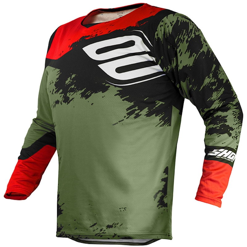 Motokrosový dres Shot Contact Shadow zeleno-černo-červený výprodej
