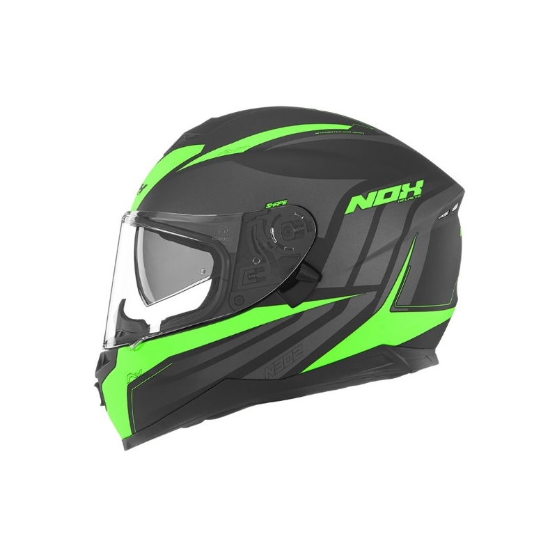 Integrální přilba na motorku NOX N302 Shape černo-zelená výprodej