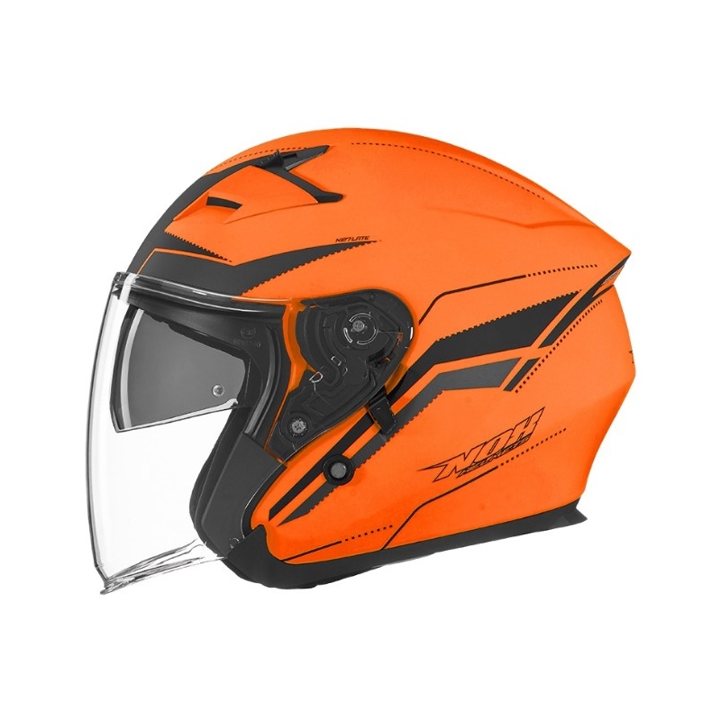 Otevřená přilba na motorku NOX N127 Late oranžová výprodej