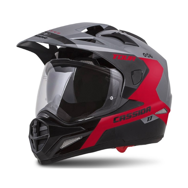 Enduro přilba Cassida Tour 1.1 Spectre černo-šedo-červená výprodej