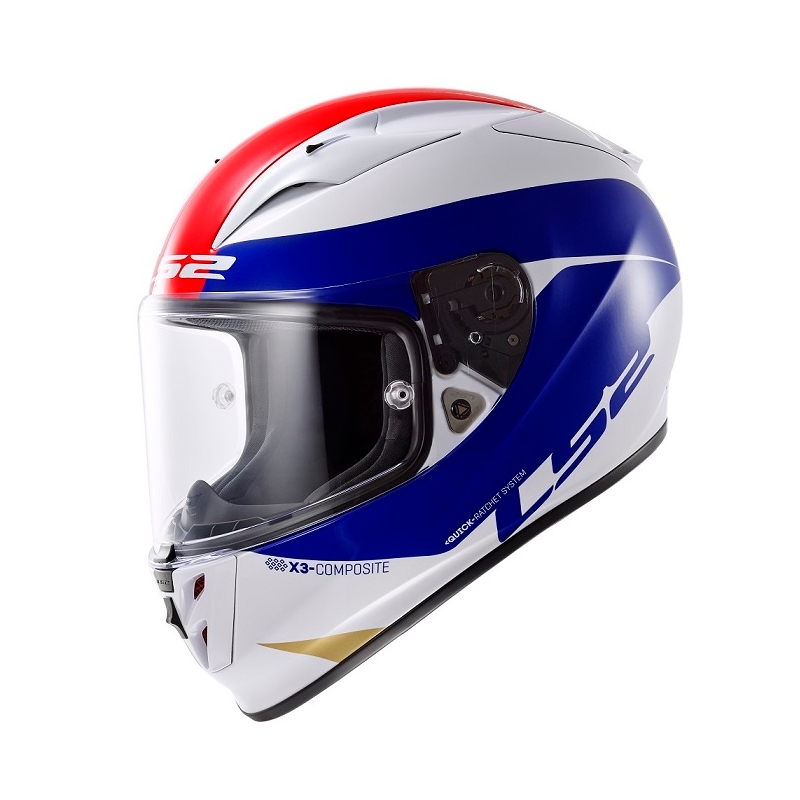 Přilba na moto LS2 FF323 ARROW R Comet bílo-modro-červená výprodej